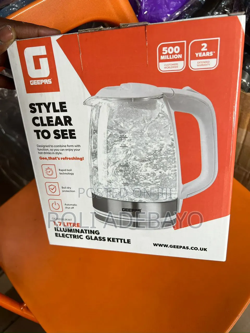 Geepas Illuminating Glass Kettle