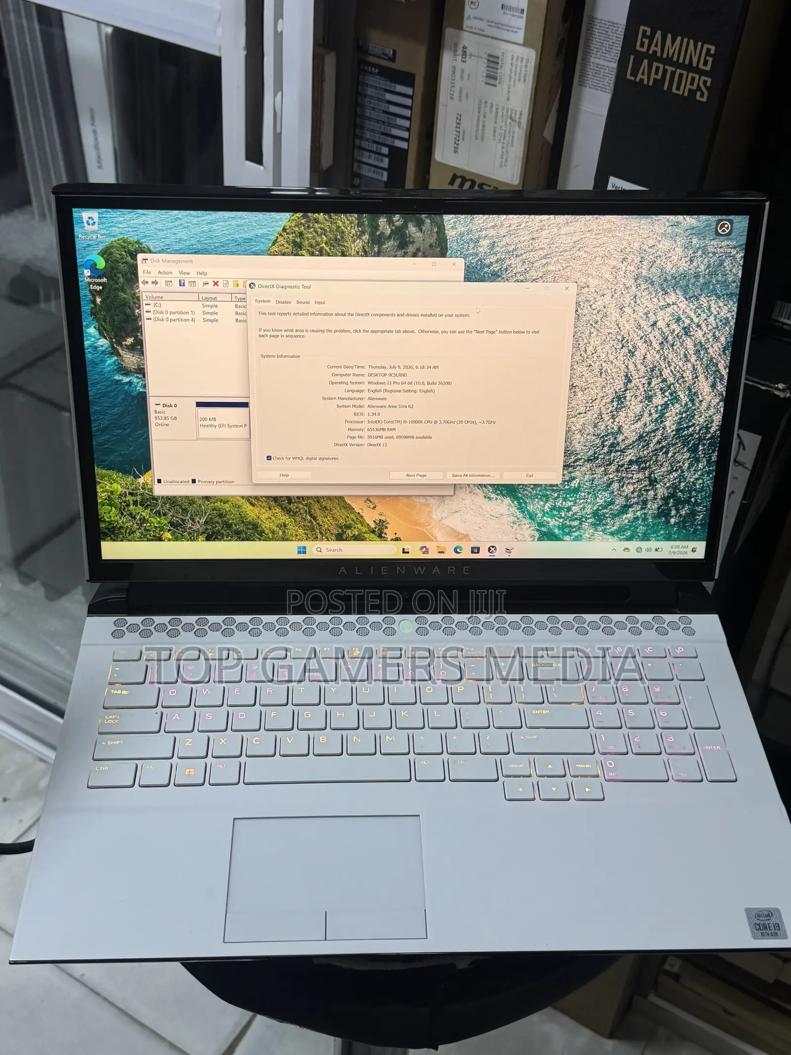Laptop Alienware Area-51m 32GB Intel Core i9 SSD 1T