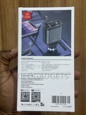 Xundd Car Charger With Retractable Cable