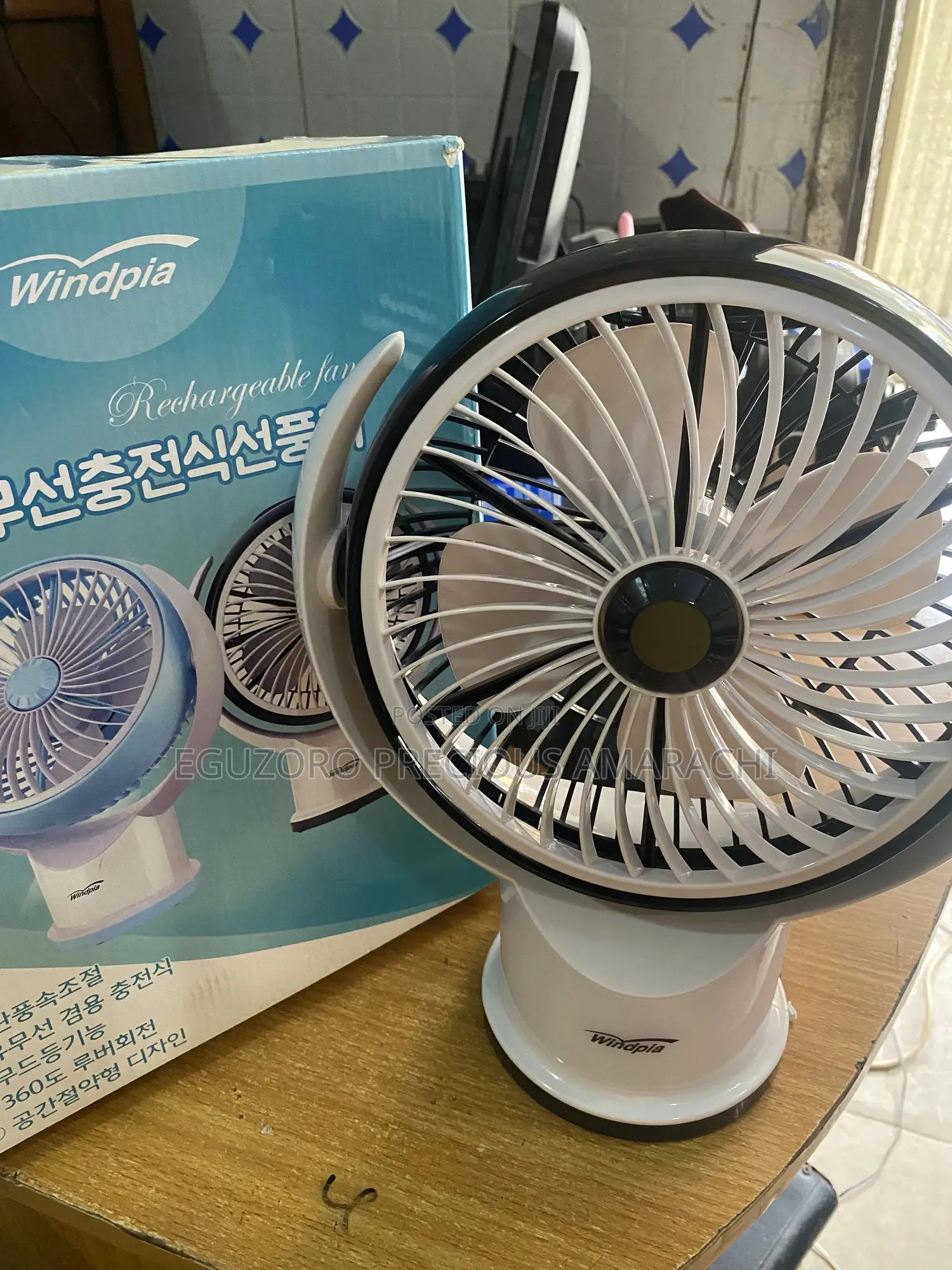 Fan Windpia Cordless Tablefan Rechargeable