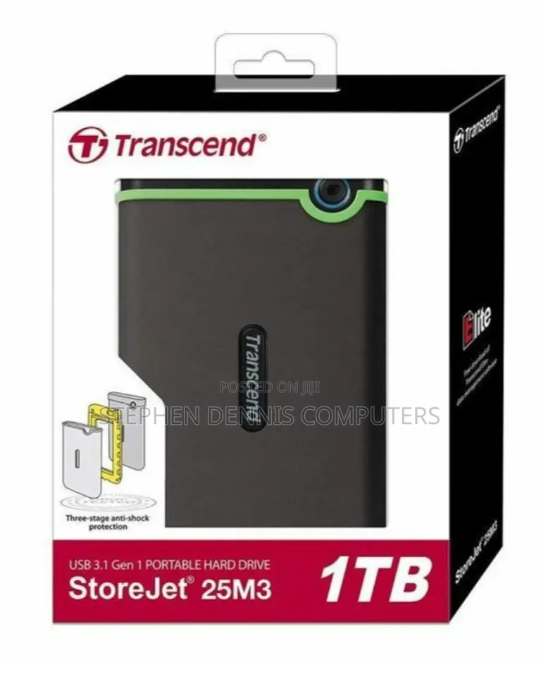 Transcend 1tb Storejet 25m3 External Hard Disk Drive Usb 3.1