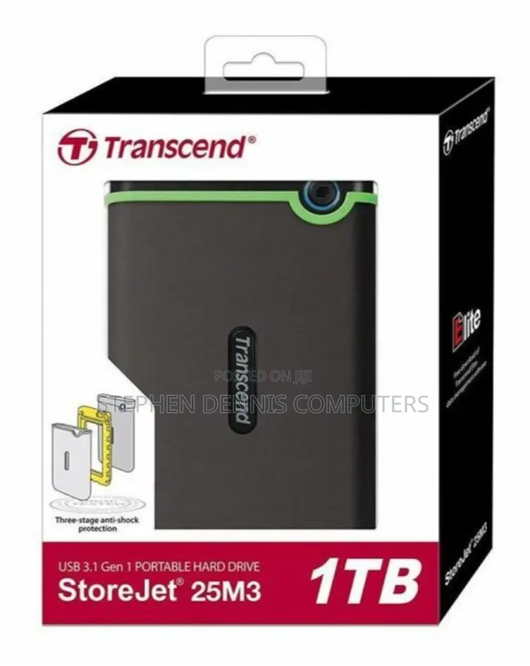 Transcend 1tb Storejet 25m3 External Hard Disk Drive Usb 3.1