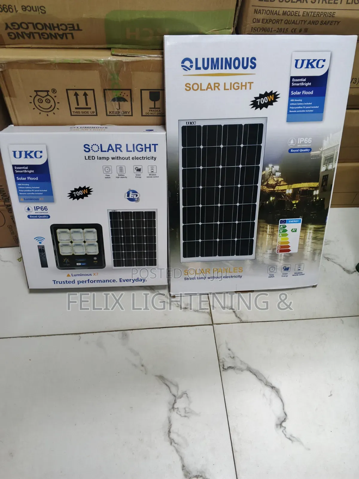Warm White Solar Flood Light