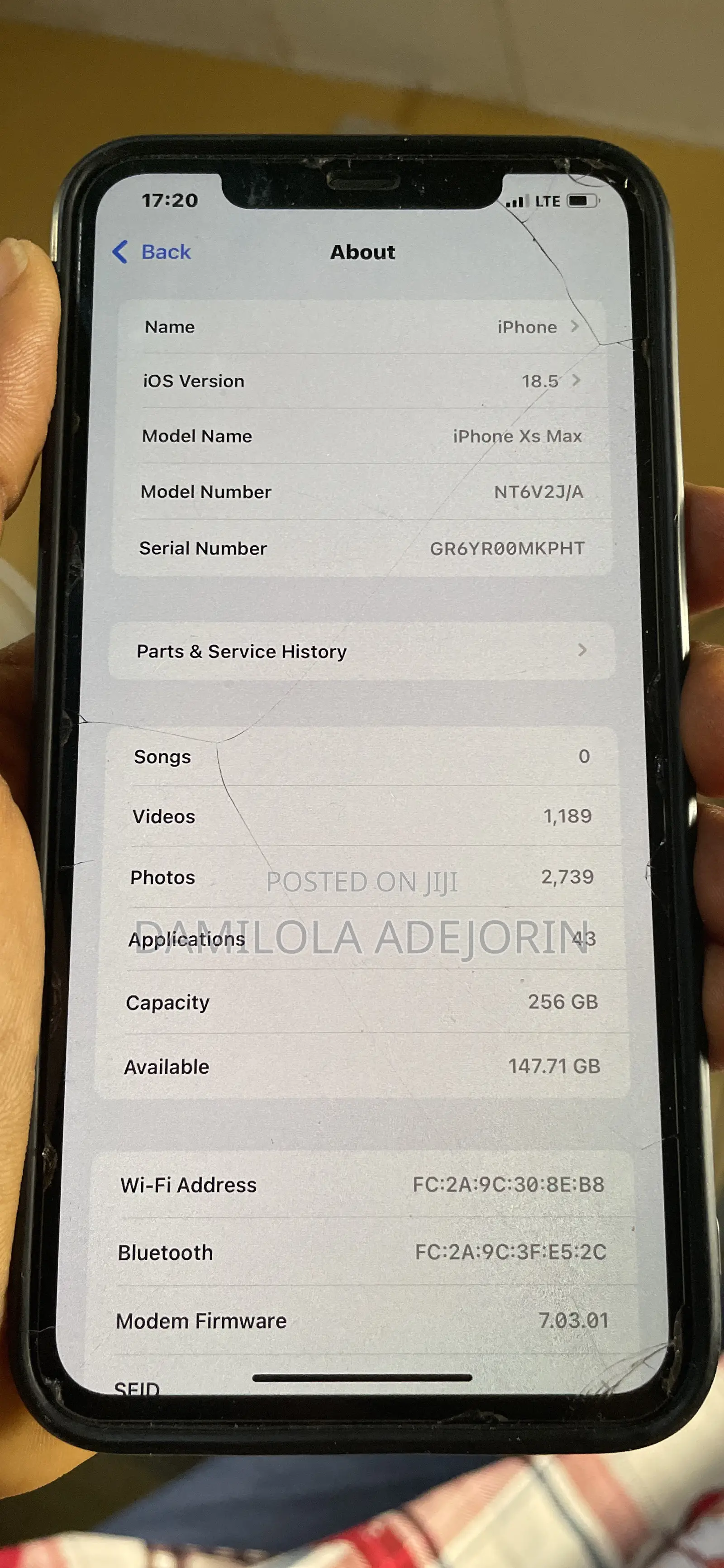 Apple iPhone XS Max 256 GB Silver