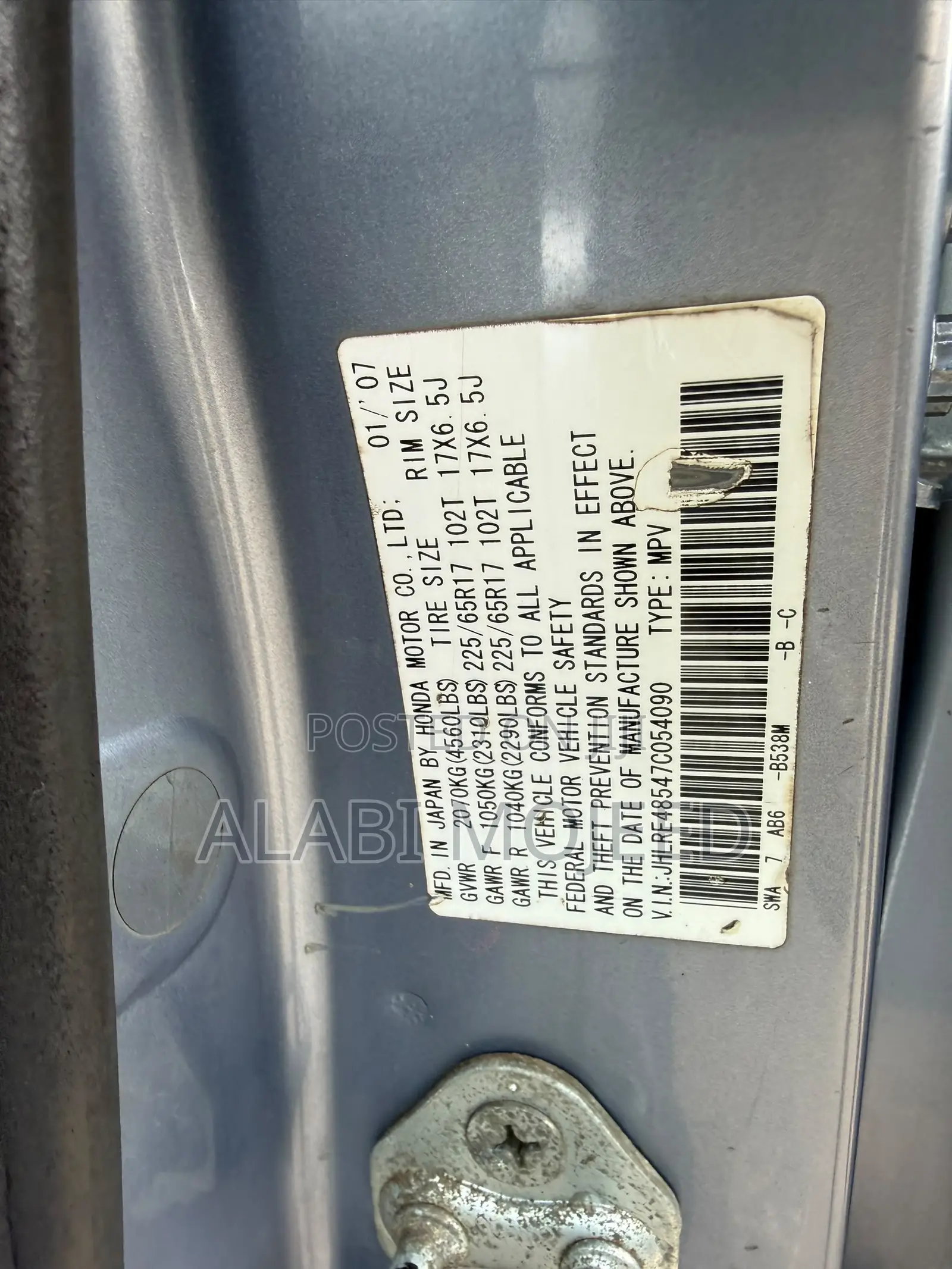 Honda CR-V 2.4 EX 4x4 Automatic 2008 Blue