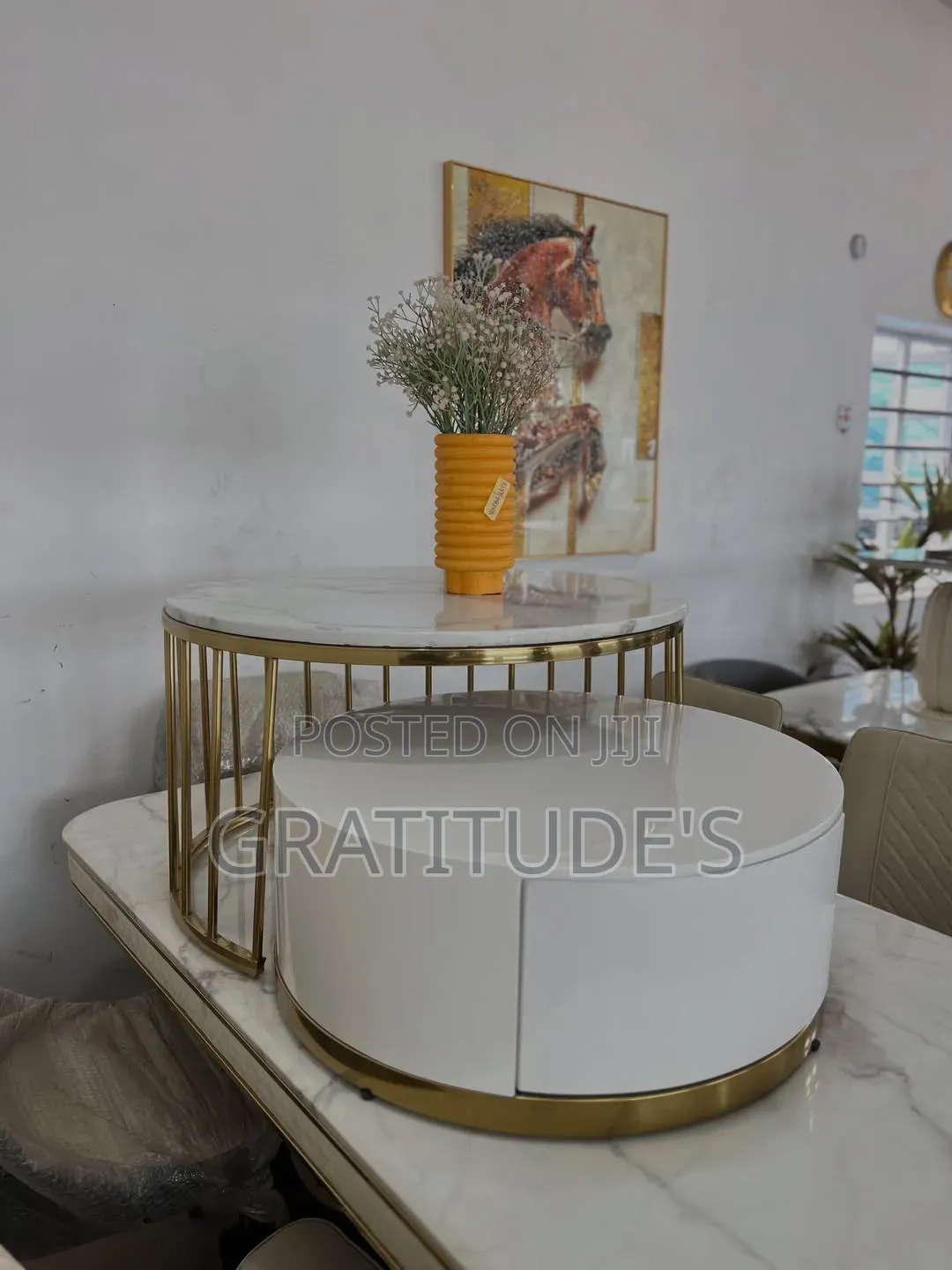 Classic 2in1 Marble Top Center Table