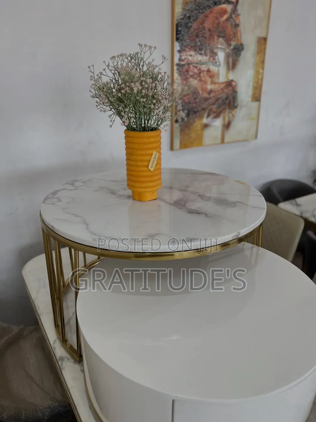 Classic 2in1 Marble Top Center Table