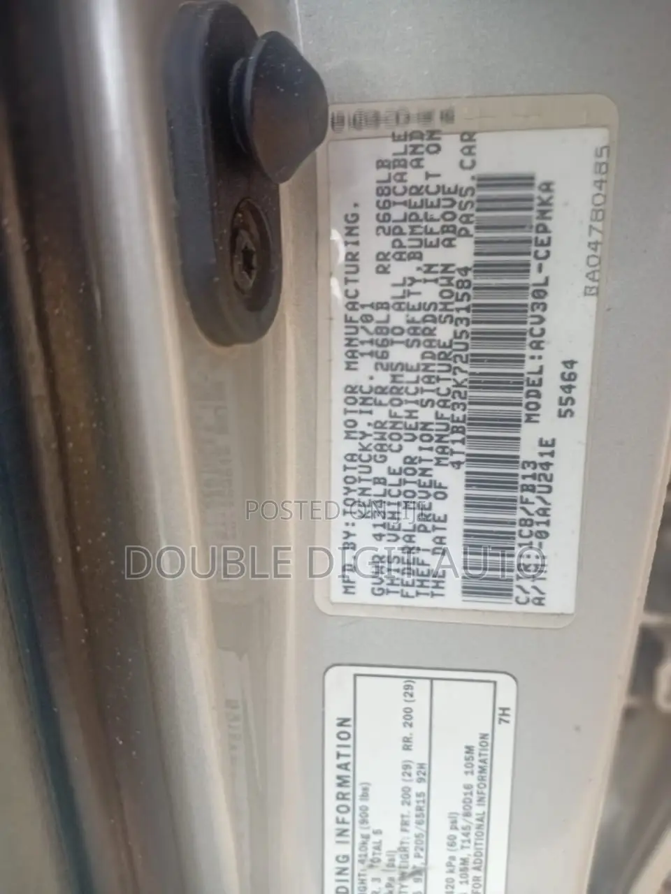 Toyota Camry 2002 Silver