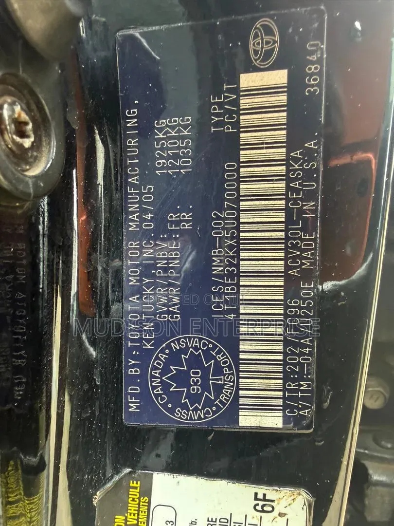 Toyota Camry 2005 Black