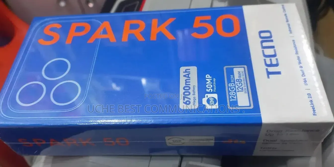 New Tecno Spark 50 128 GB Black
