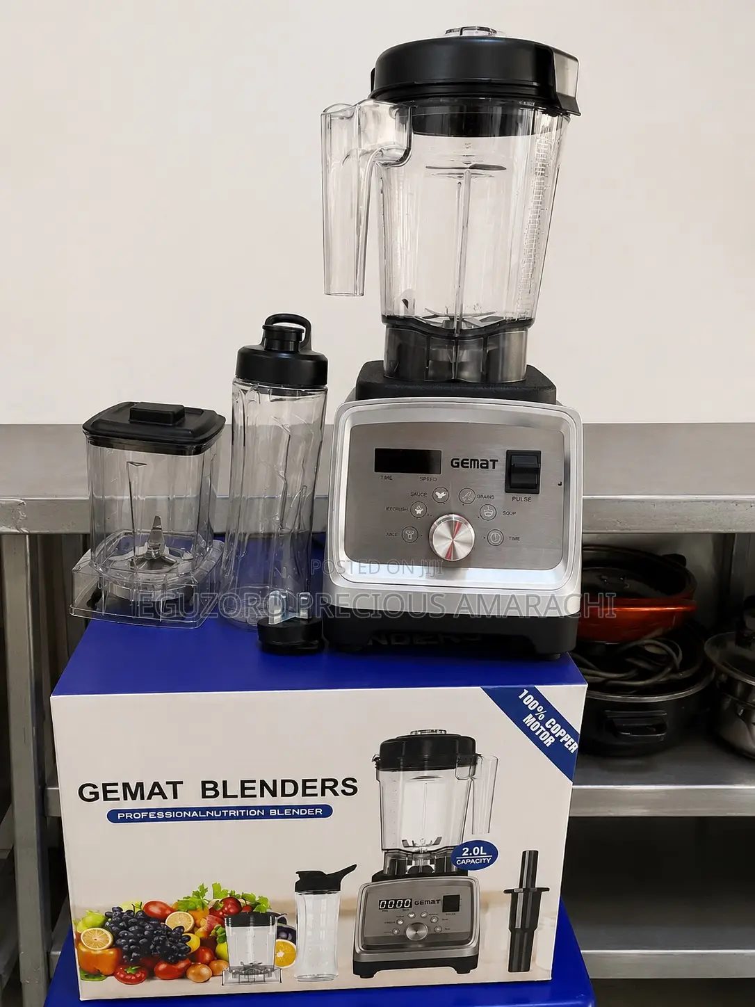 2litres Gemat 3cups Blender-100% Copper Coil