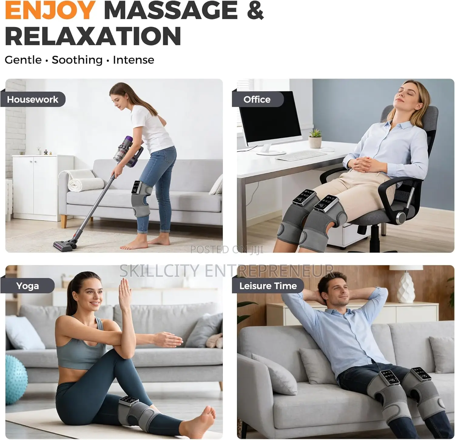 Portable, Rechargeable Knee Massager