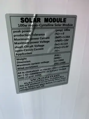 100watts Solar Panel