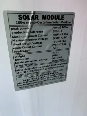 100watts Solar Panel