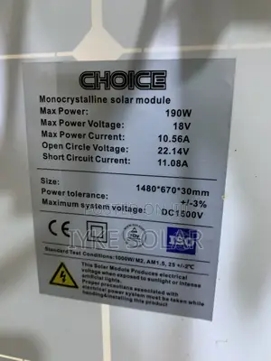 190watts Choice Solar Panel