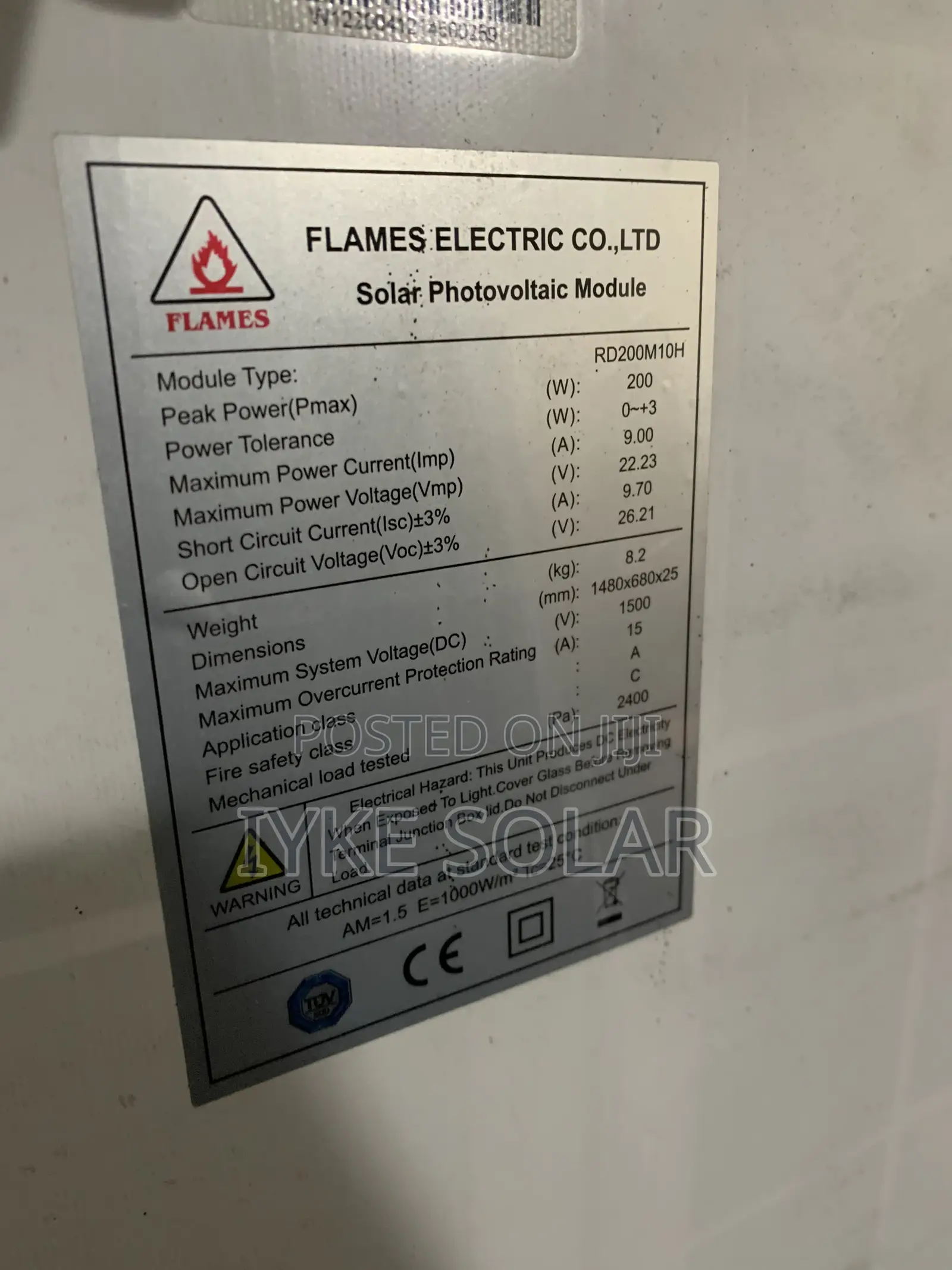 200watts Flame Solar Panel