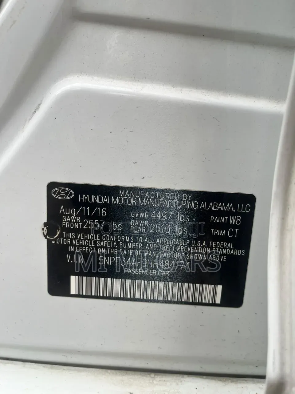 Hyundai Sonata 2017 White
