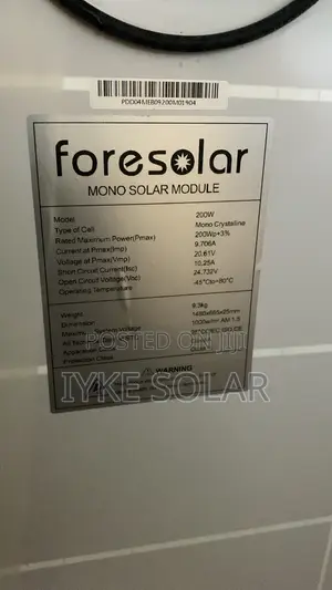 200watts Foresolar Solar Panels