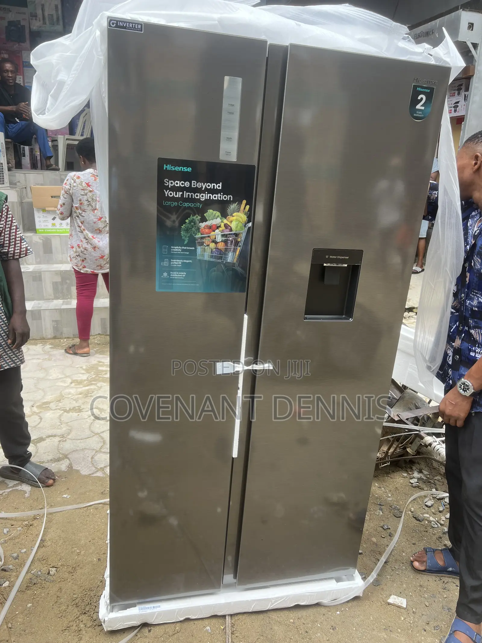 Hisense Side-by-Side Fridge With Water Dispenser 529l