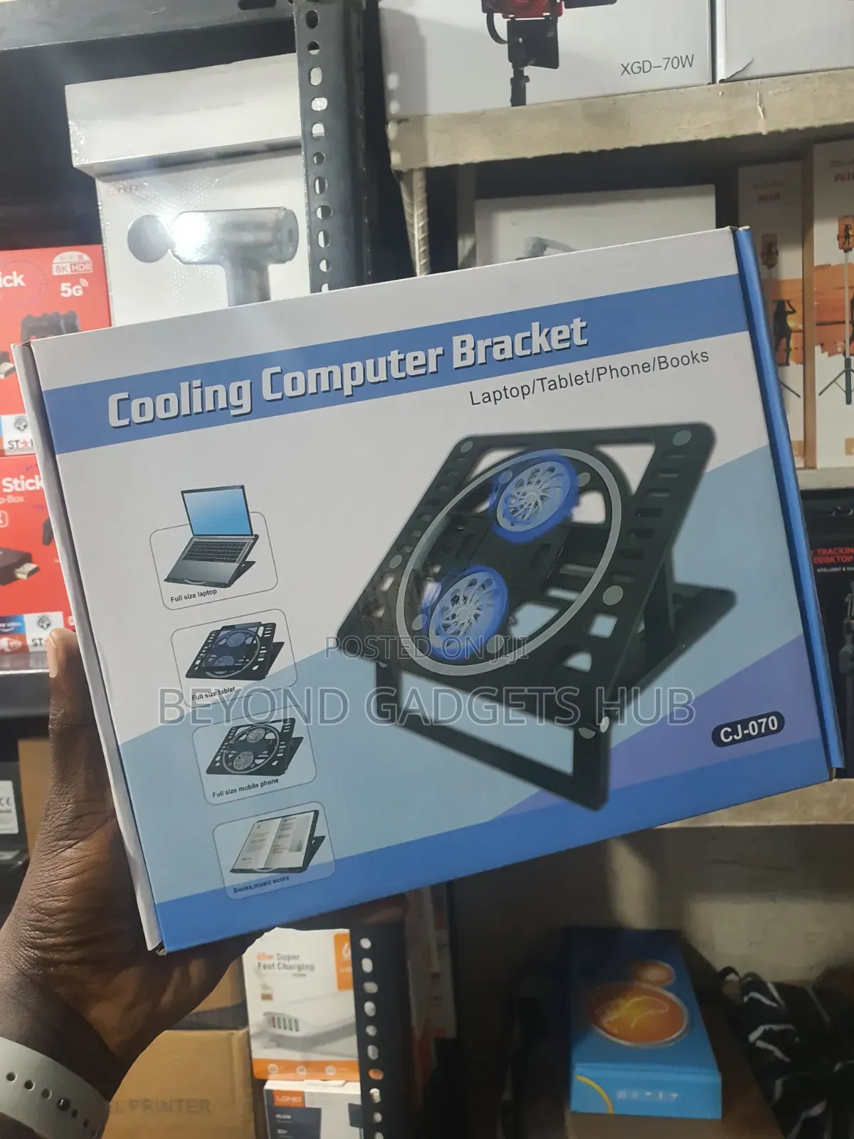 Cj-070 10-17 Inches Laptop Computer Etc Cooling Fan/Bracket