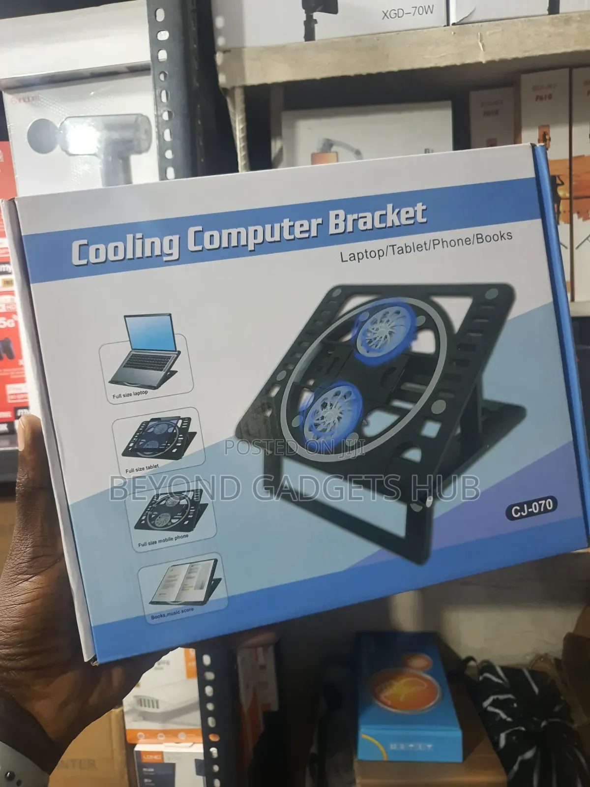 Cj-070 10-17 Inches Laptop Computer Etc Cooling Fan/Bracket