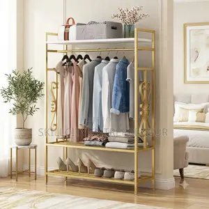 Gold Metal Clothing Rack