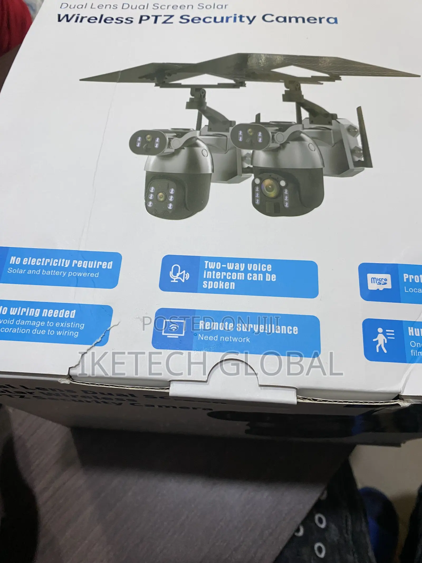 Ubox Double Panel CCTV Solar Camera