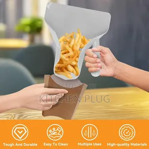French Fry Scoop Designed to Quickly Funnel Fries or Popcorn Into Bags