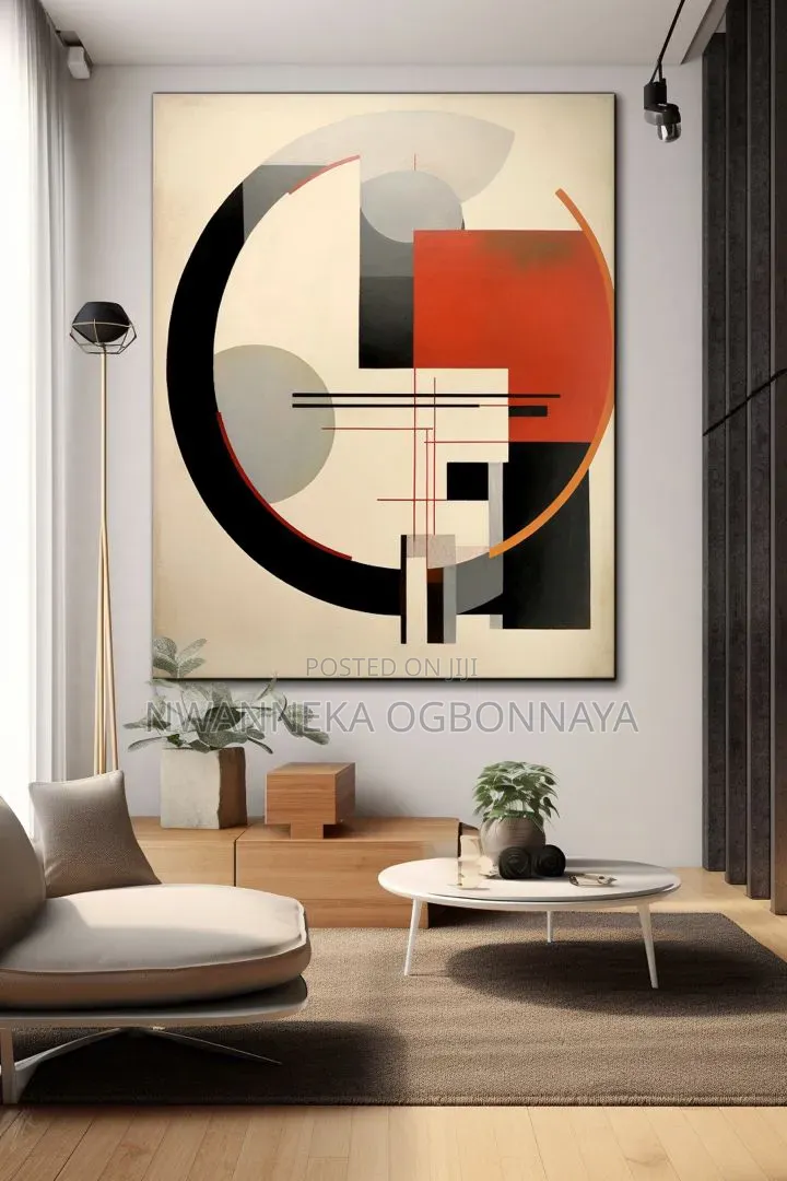 Abstract Canvas Artwork With Frame