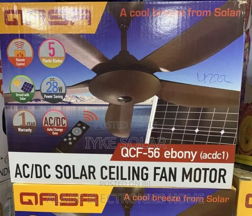 Ac/Dc Solar Ceiling Fan Qasa