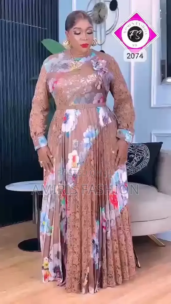 Beautiful Turkey Flare Gown With Belt