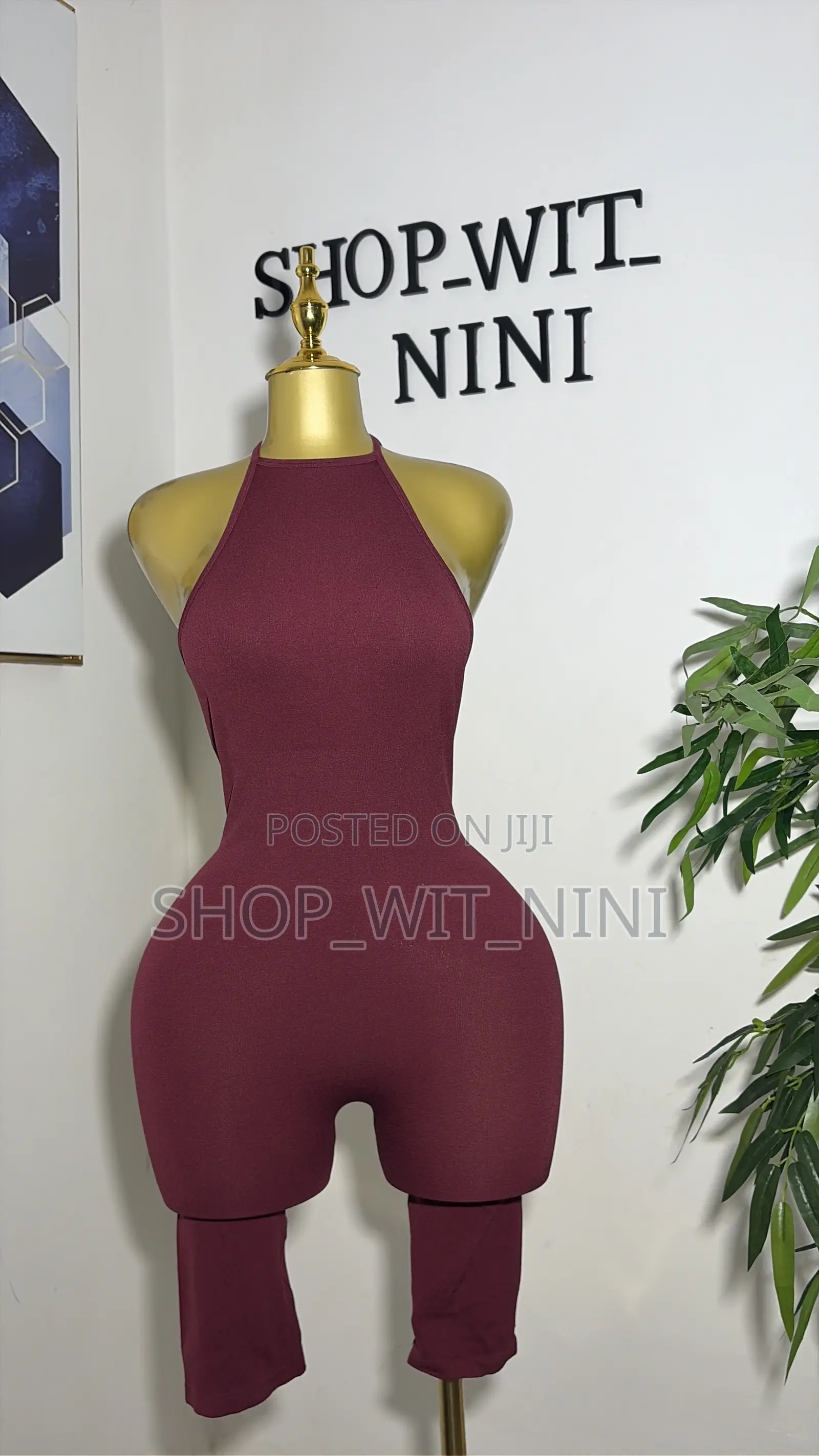 Tummy Control Backless Jumpsuit