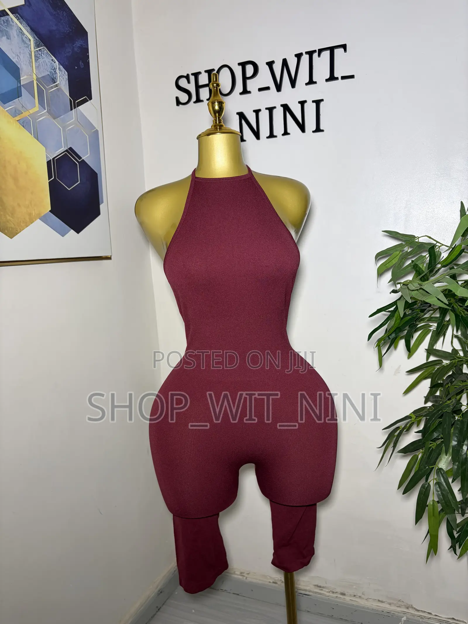 Tummy Control Backless Jumpsuit