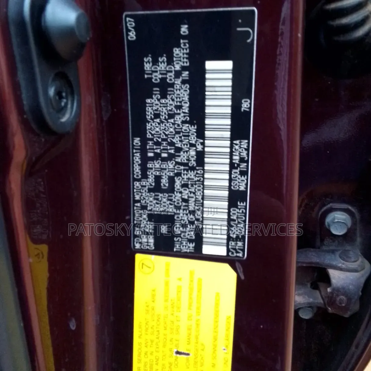 Lexus RX 2007 Red