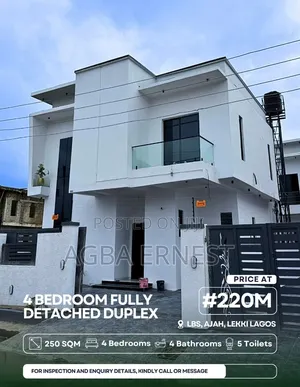 4bdrm Duplex in Peace Estate, Sangotedo for sale
