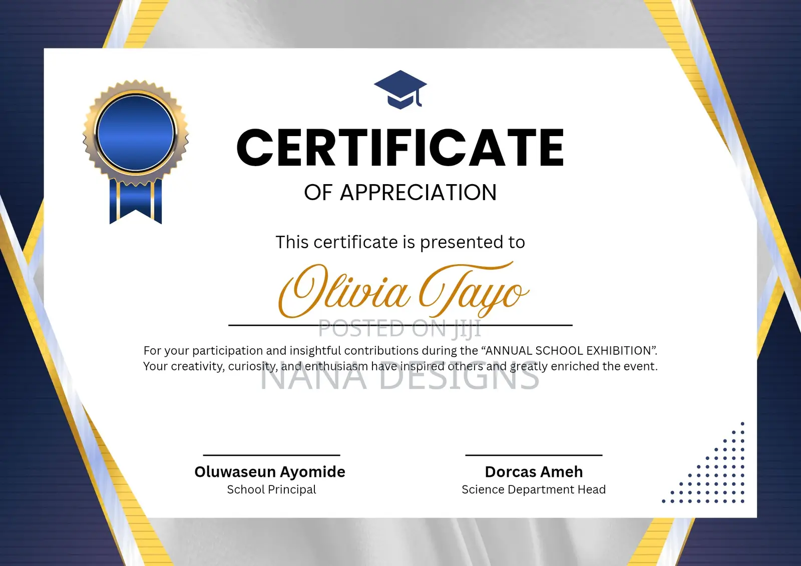 Professional Certificate Design for School, Training and Events