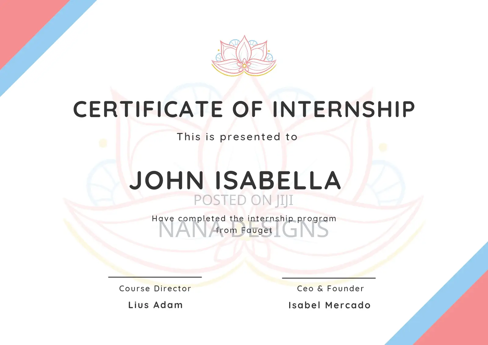 Professional Certificate Design for School, Training and Events