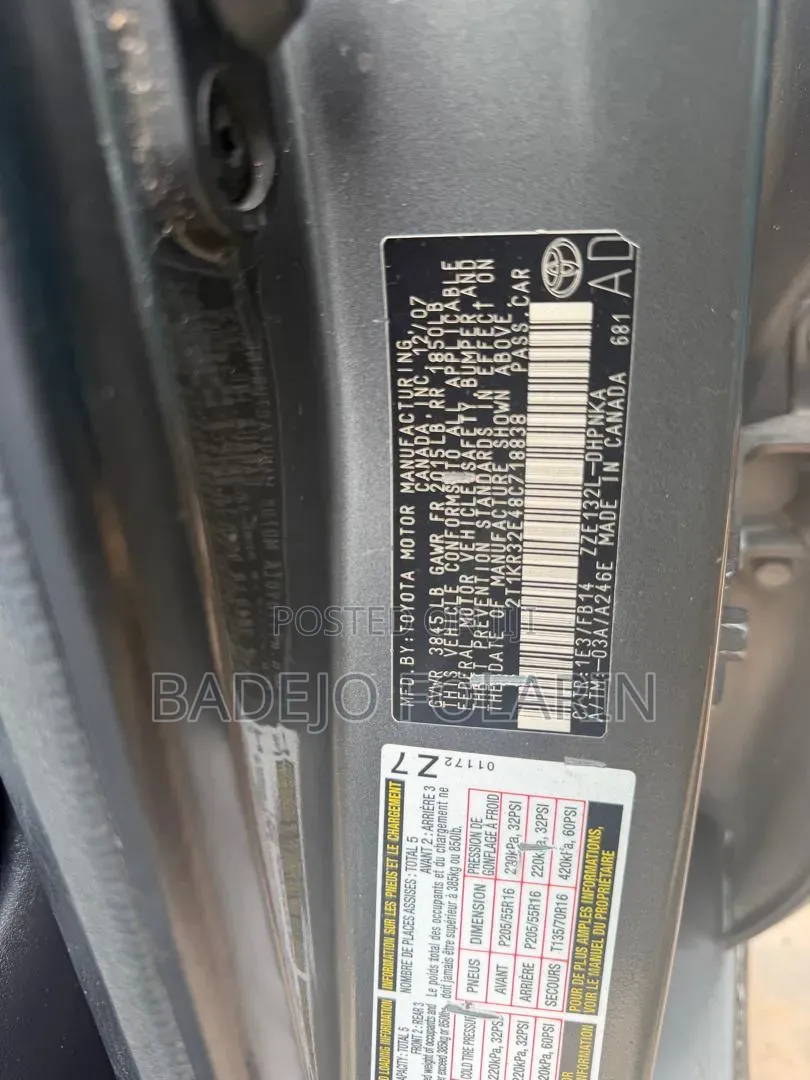 Toyota Matrix 2008 Gray