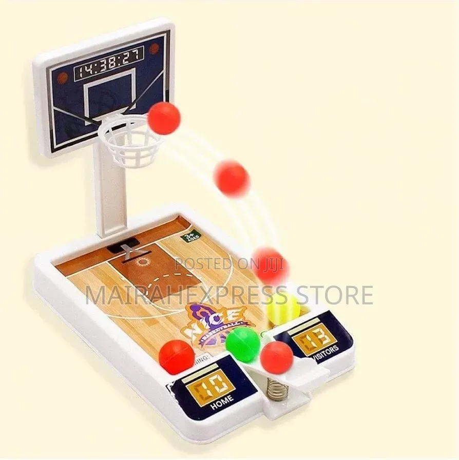 Mini Tabletop Finger Basketball Game, Featuring a Mechanical Spring