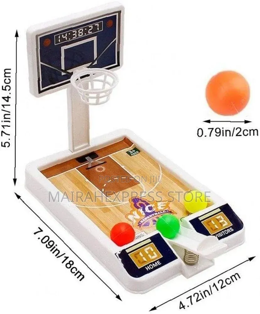 Mini Tabletop Finger Basketball Game, Featuring a Mechanical Spring