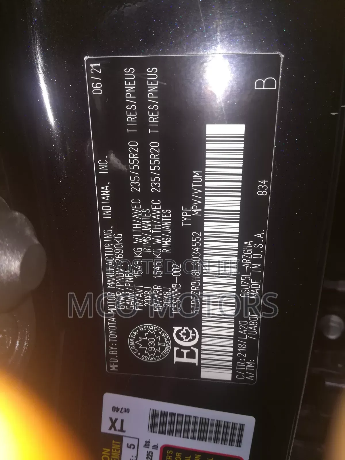 Toyota Highlander Platinum 2021 Black