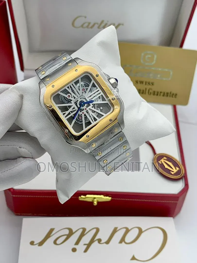 Luxury Cartier Santos Skeleton