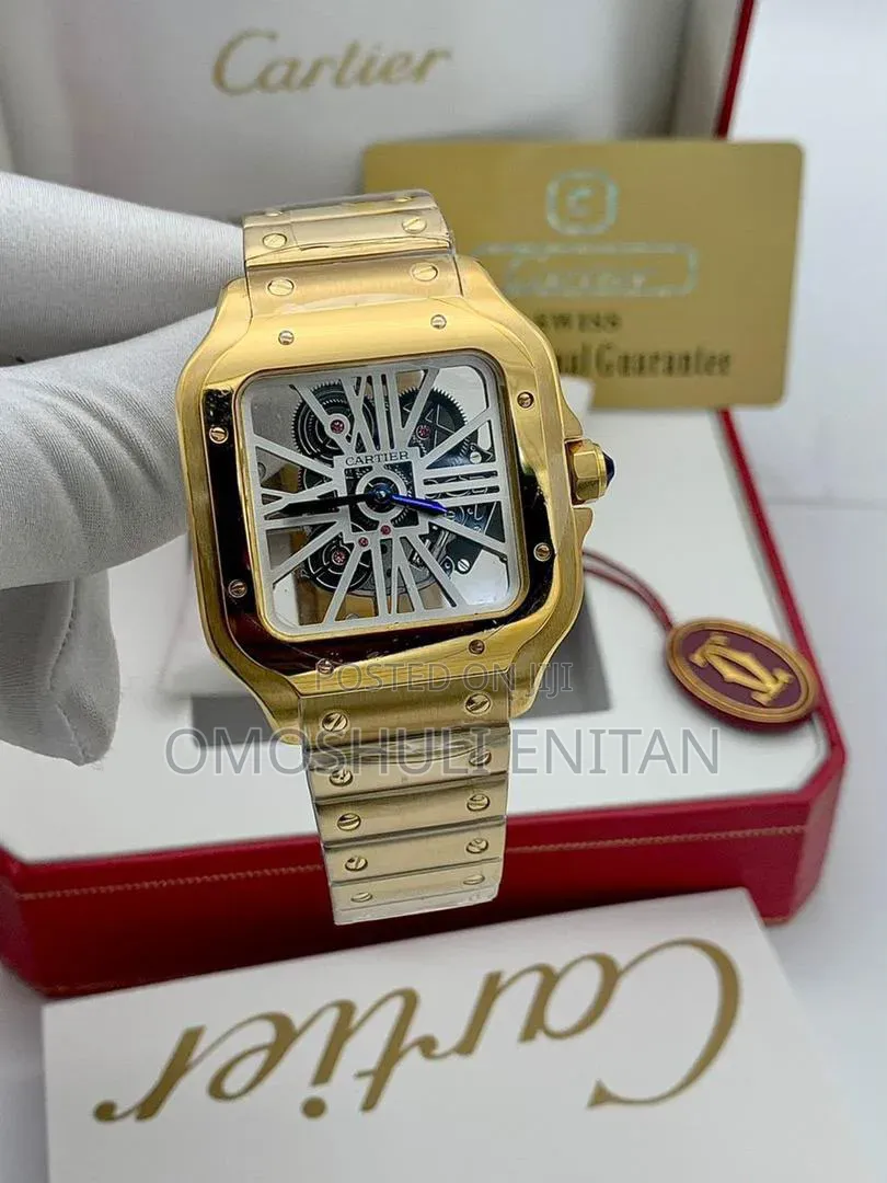 Luxury Cartier Santos Skeleton
