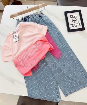 Quality Children Teenagers Top and Baggy Jeans For