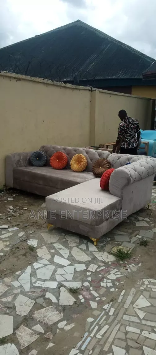 L Shape Fabric Chair
