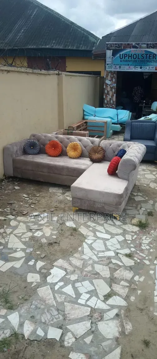 L Shape Fabric Chair