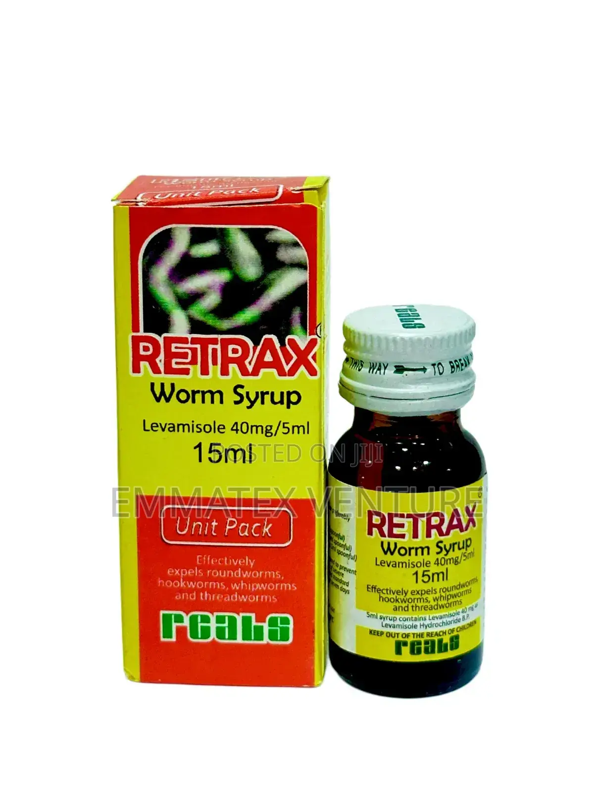 Retrax Syrup (Levamisole 40mg) X15ml