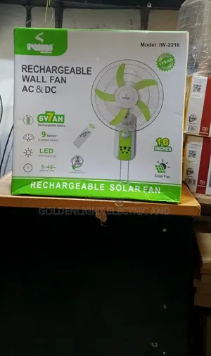 Iwin 16-Inch Rechargeable Wall Fan