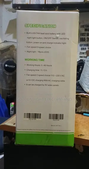 Iwin 16-Inch Rechargeable Wall Fan