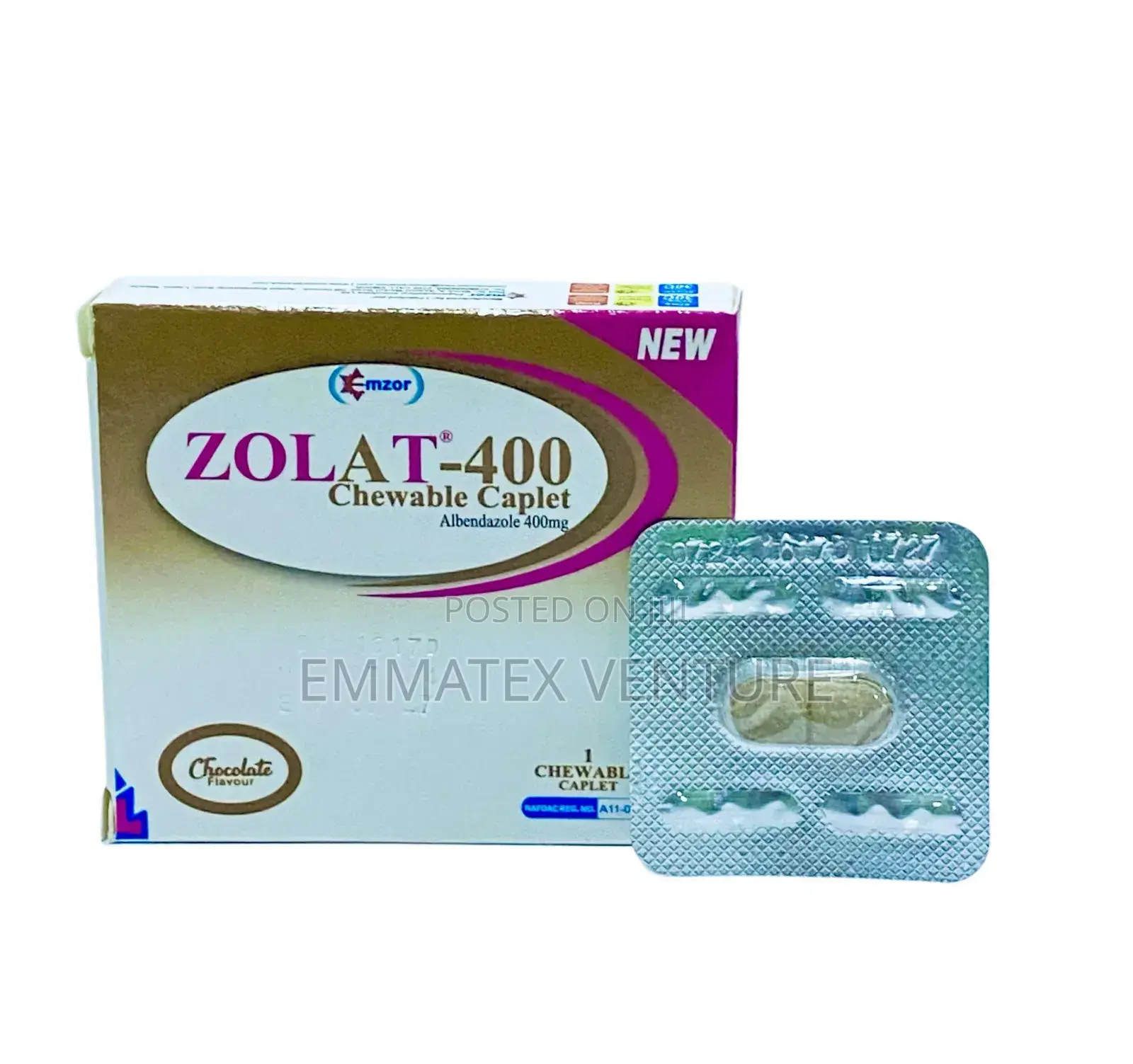 Zolat 400mg Cablet (Albendazole) X1
